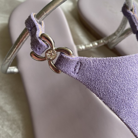 COX Leather/Suede Sandals Lavender Color NWOT - Picture 4 of 11